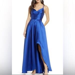 Sequin Hearts Women's Juniors Royal Blue Strappy-Back Gown Dress Size 3